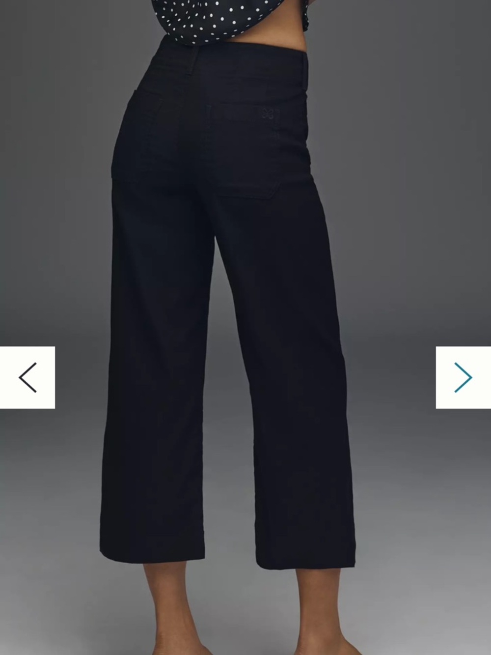 Maeve Colette Black High-Waist Cropped Denim Trousers - Picture 2 of 11